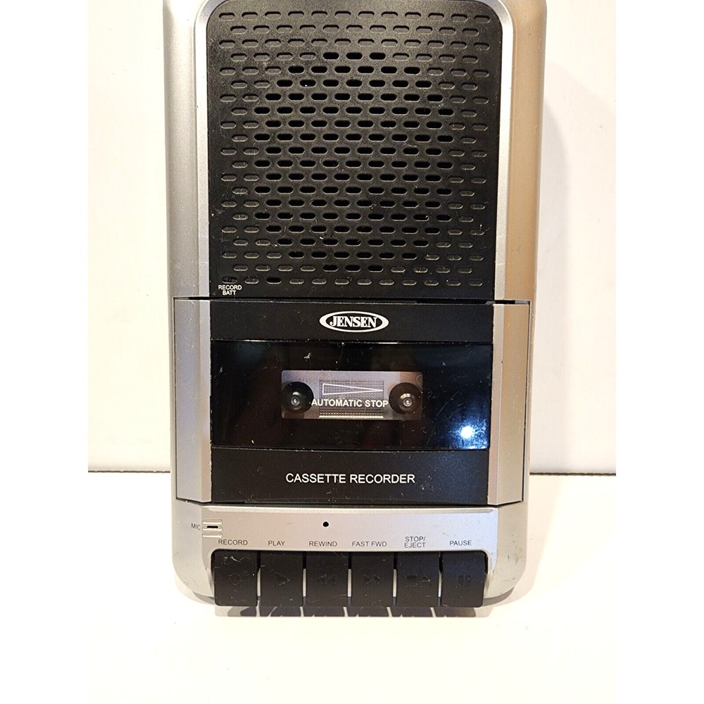 Jensen MCR-100 Cassette Player & Recorder - Silver/Black  Tested  See Details*